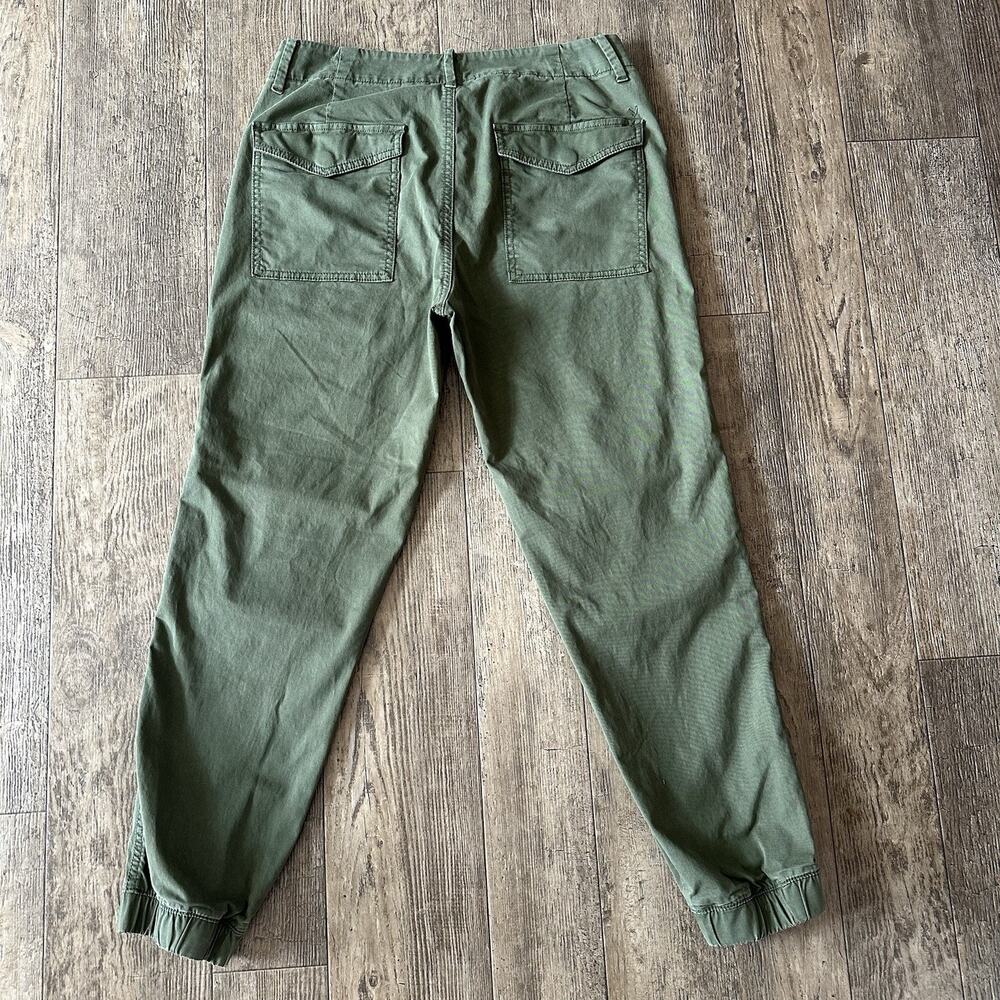 American Eagle Sz 6 Green Stretch Mid Rise Joggers Chino Twill Ankle Pants 31x26 - Picture 2 of 11
